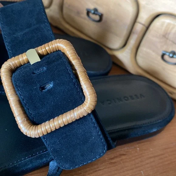 Veronica Beard Salva Strappy Slip On Buckled Sandals - Picture 9 of 9